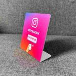 Custom QR Code Chip Google Review Stands NFC Social Media Business Cards Google