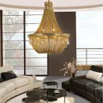 Crystal Hanging chain pendant light chandelier Lamp Fixtures (WH-CC-18)