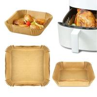 Buy cheap 50Pcs Square Disposable Air Fryer Paper Liner Heat Resistant Steamer Non Stick product