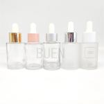 Screw width mouth Clear Serum Bottles Round Cosmetic Hair Oil
