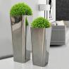 Buy cheap Indoor Outdoor Gardening Stainless Steel Flowerpot Custom Color from wholesalers