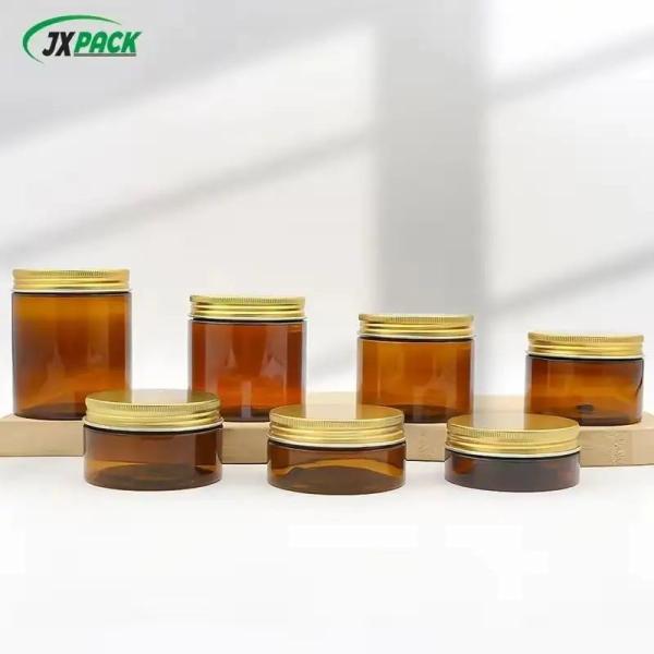 Buy cheap 50/80/100/120/150/180/200/250/300/400/500ml Round PET Plastic Jar With Lids Wide-mouth Plastic Cream Jars from wholesalers
