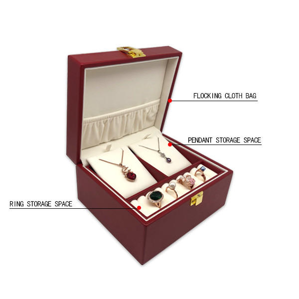 Metal Fittings Velvet Inner Jewelry Packaging Case