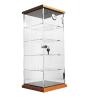 Buy cheap Acrylic Cigarette Display Case Stands Wood Base Locking 4 Shelves Tobacco Store from wholesalers
