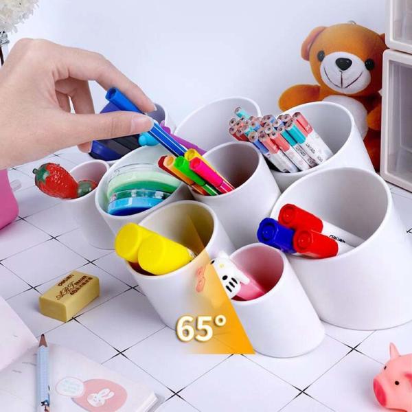 Buy cheap Office 9 Tall Cups Multi Function Pen Holder Desk Storage Organizer from wholesalers