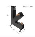 Outdoor Heating And Cooking 0.3mm Cast Iron Power Coated Rocket Stove/Outdoor