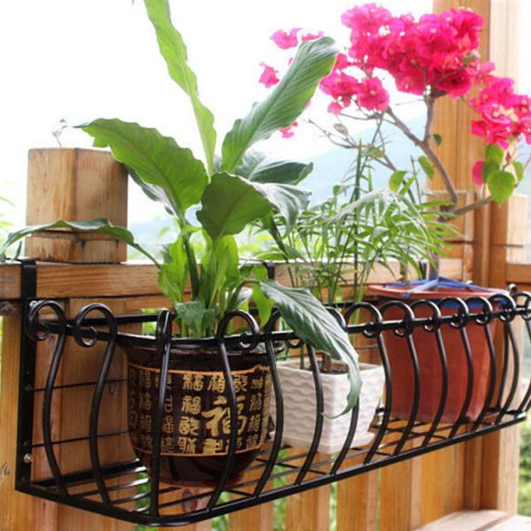 Buy cheap Corrosion Resistant Balcony L60cm Metal Flower Stand from wholesalers