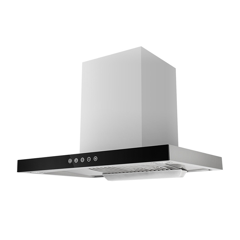 Low Noise Electric Stainless Steel T Shape Chimney Hood with Touch Motion Sensing Switch