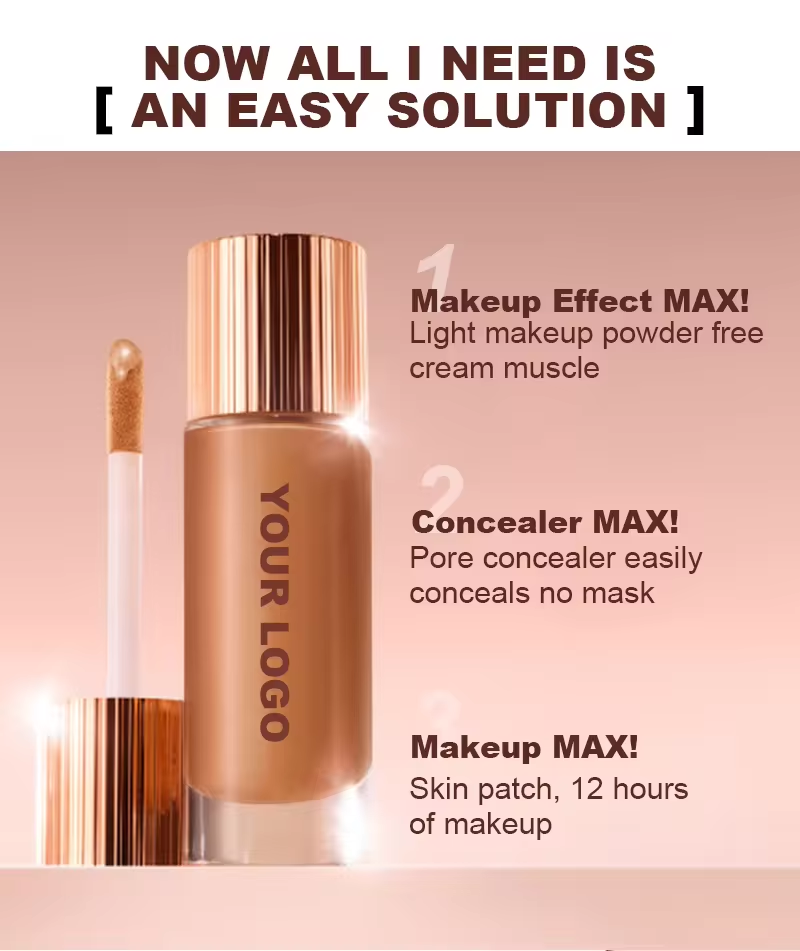 Private Label Makeup Matte Foundation Full Coverage Liquid Foundation Makeup Wholesales Female Body Waterproof Liquid Foundation