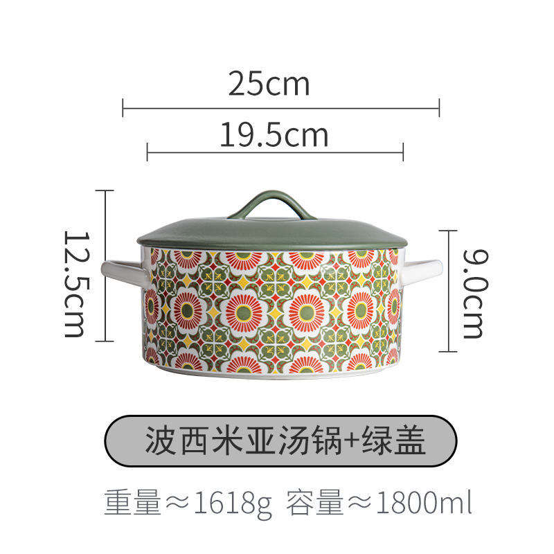 Porcelain Bohemia Double Grips Noodle Salad Bowl With Licharmserware Soup Noodle Bowl Set Ceramic Soup Pot Customized CL