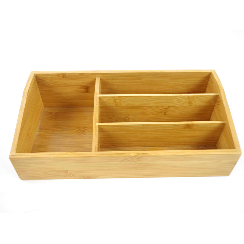 CE Certificate Modern Bamboo Desk Storage Organizers Set with Removable Dividers