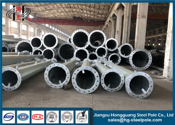 Buy cheap Anti Corosion Steel Electric Pole , Steel Power Pole High Voltage Transmission Lines from wholesalers
