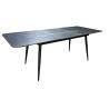 Buy cheap Tempered Glass Stone Look Dining Table Extension Type Grey Top Moka Leg from wholesalers