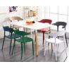 Buy cheap Nordic solid wood dining table and chair combination modern contracted west table household table from wholesalers