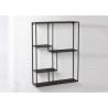 Buy cheap Living Room Black Floating Metal And Wood Display Shelves from wholesalers