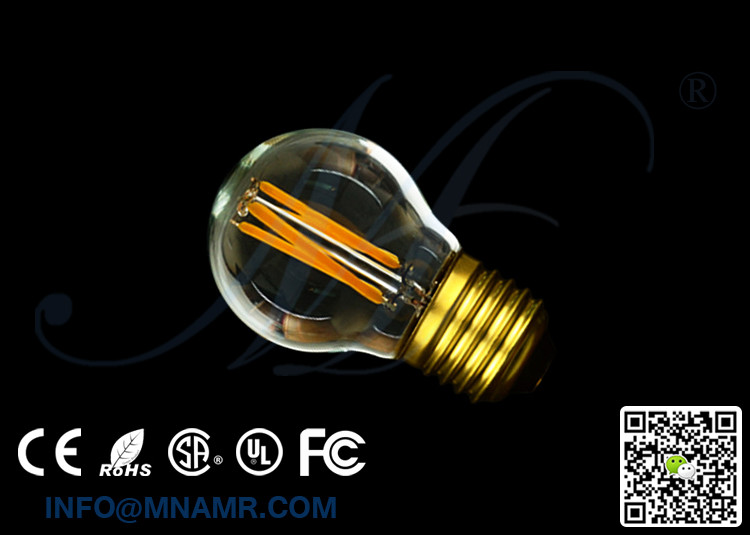 Pro Edison Bulb Display LED G45 Globe Light 3W E27 E26 Lamp AC110v 120v 130v 220v 230v 240v DC12V Dimmable UL Approved