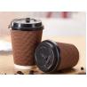 Buy cheap 90mm Mouth Three Layers Corrugated Disposable Coffee Cups 16oz from wholesalers
