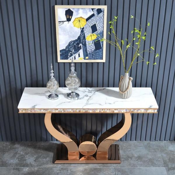 Buy cheap Wholesale Marble Console Tables - Stainless Steel Frames For Durability from wholesalers