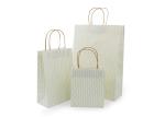 Luxury Die - Cut Silver Christmas Gift Bags With Twisted Handles OEM Service