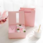 Rigid Cardboard Jewelry Flower Gift Packaging Box Custom Logo Printing