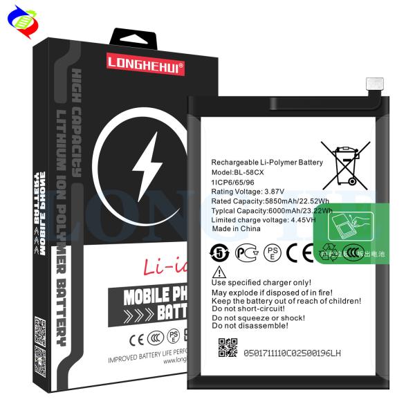 Buy cheap High Capacity 6000mAh BL-58CX Battery for Infinix X659 Black Design and Long Lasting from wholesalers
