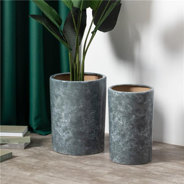 Buy cheap sale modern balcony decorative plant pot creative ceramic cylinder flower pots for indoor from wholesalers