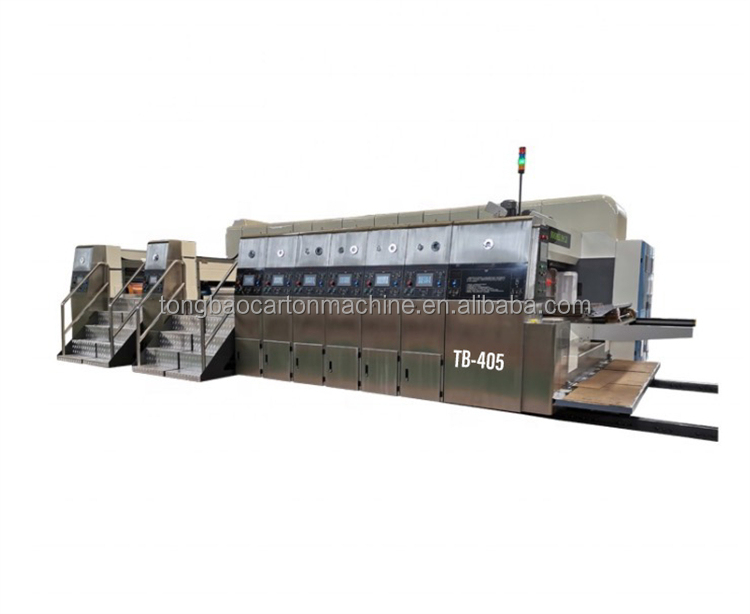 Flexo Plate High Definition Multicolor Printing Slotting Rotary Die Cutting Stacker Machine