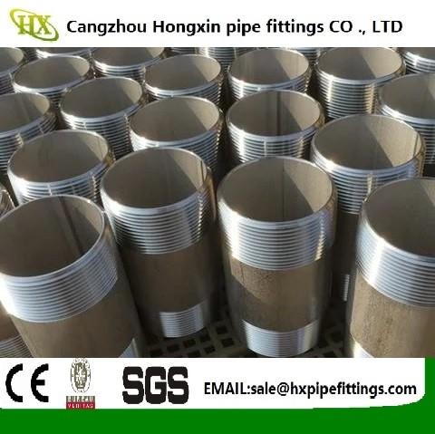 Buy cheap Supply Stainless Steel 304 316 316L Pipe Fittings Barrel Nipples/Double Thread Nipple, With NPT Thread from wholesalers