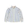 Buy cheap Christmas Girls Cotton Striped Woven Ruffle Neck Blouse with Contrast Button from wholesalers