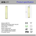 European-style stainless steel outdoor wall light glass villa courtyard wall