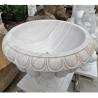 Buy cheap Large Marble Flowerpots Garden Decorative Hunan White Natural Stone Hand Carved from wholesalers
