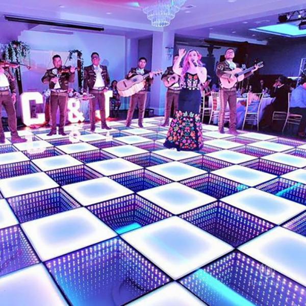 Buy cheap night club DJ T-shows digital dance floor 50x50cm 3D abyss mirror dance floor from wholesalers
