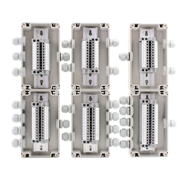 Buy cheap CCTV Camera Monitor Cable Distribution Junction Box 158*90*60mm Waterproof with Din Rail Terminal Blocks from wholesalers