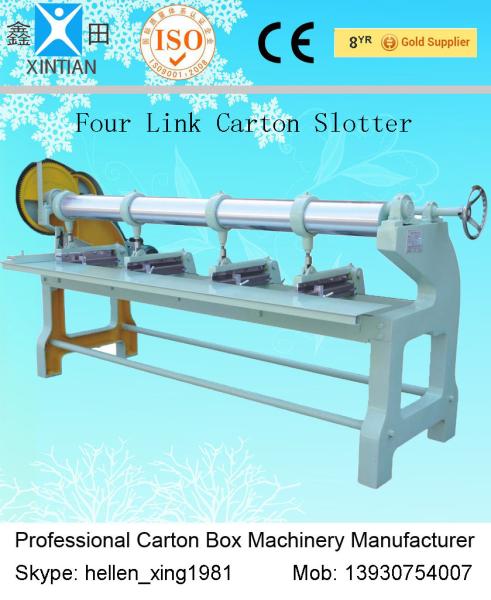 Quality Four Link Slotting Machine , Carton Paper Corrugated Box Making Machinery for sale
