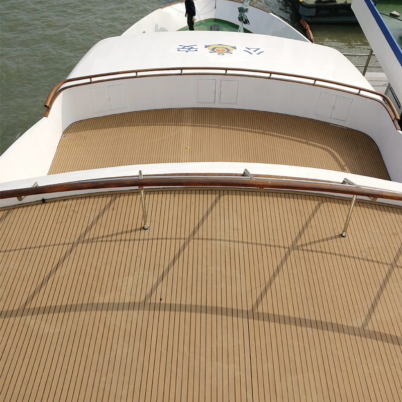 19cm Width Synthetic Waterproof Anti-slip PVC Marine Boat Flooring Rubber Decking Sheet 5mm Thickness