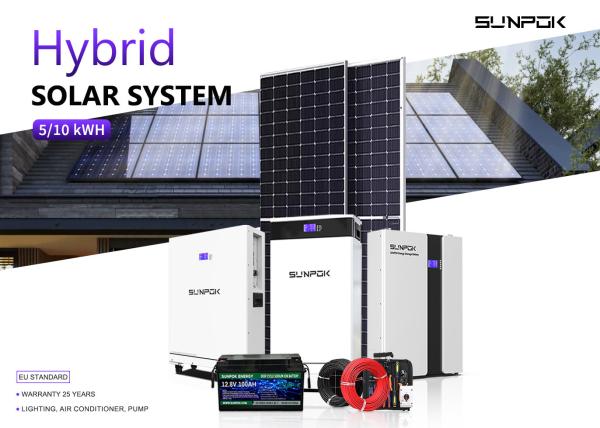 Hybrid Solar Energy Storage System Lithium Batteries 48v 200ah 15kwh 20kwh Roof