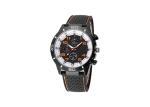 Silicone Strap Stainless Steel Chronograph Watch Black 100 M Water Resistant