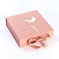 Buy cheap Customized Logo Folding Gift Box With Ribbon Closure Degradable Card Paper product