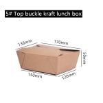 Custom Printed Lunch Box Brown Kraft Burger Box Packaging