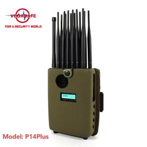 Wholesale 14 Bands Mobile Phone Signal Jammer Jamming Range 25 Meters 12000mAh Battery from china suppliers