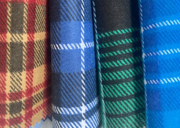 Buy cheap Woven Plaid Brushed Cotton Flannel Fabric Custom Printed from wholesalers