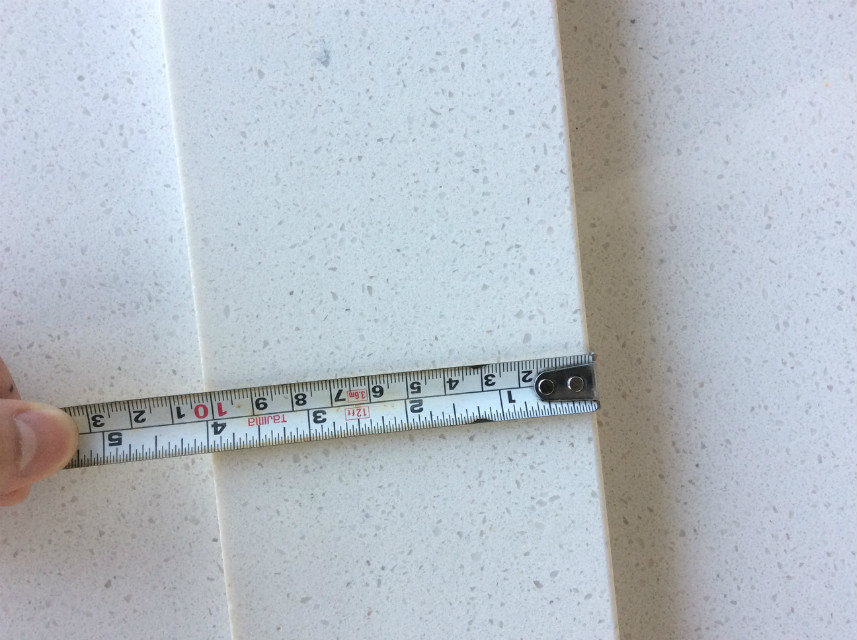Custom Bathroom Vanity Tops Solid Surface Quartz Countertop Slab Non - Radioactive