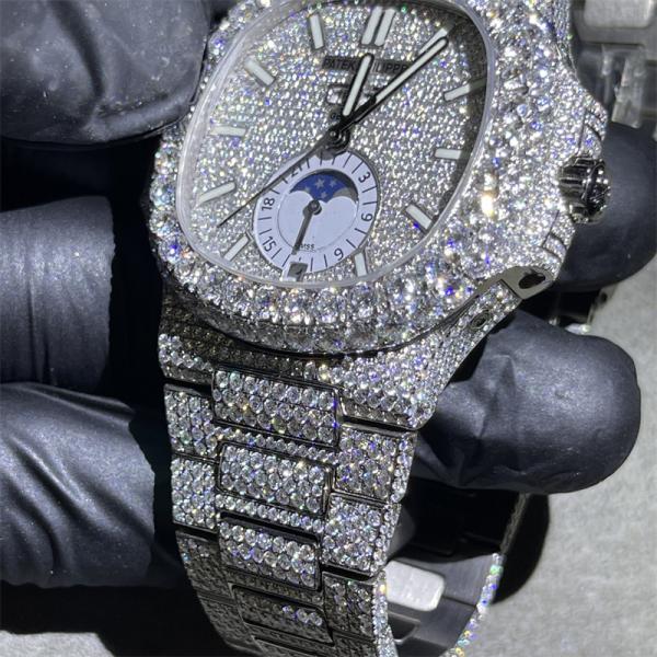 Buy cheap 3ATM Moissanite Bust Down Watch Bling Dial Diamond Watch Waterproof from wholesalers