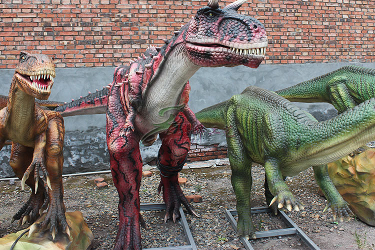 Forest Interactive Realistic Animatronic Dinosaur Hand Made Sponge For Outdoor