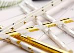 Gold And Silver Metallic Paper Straws Juice Milkshake Paper Smoothie Straws