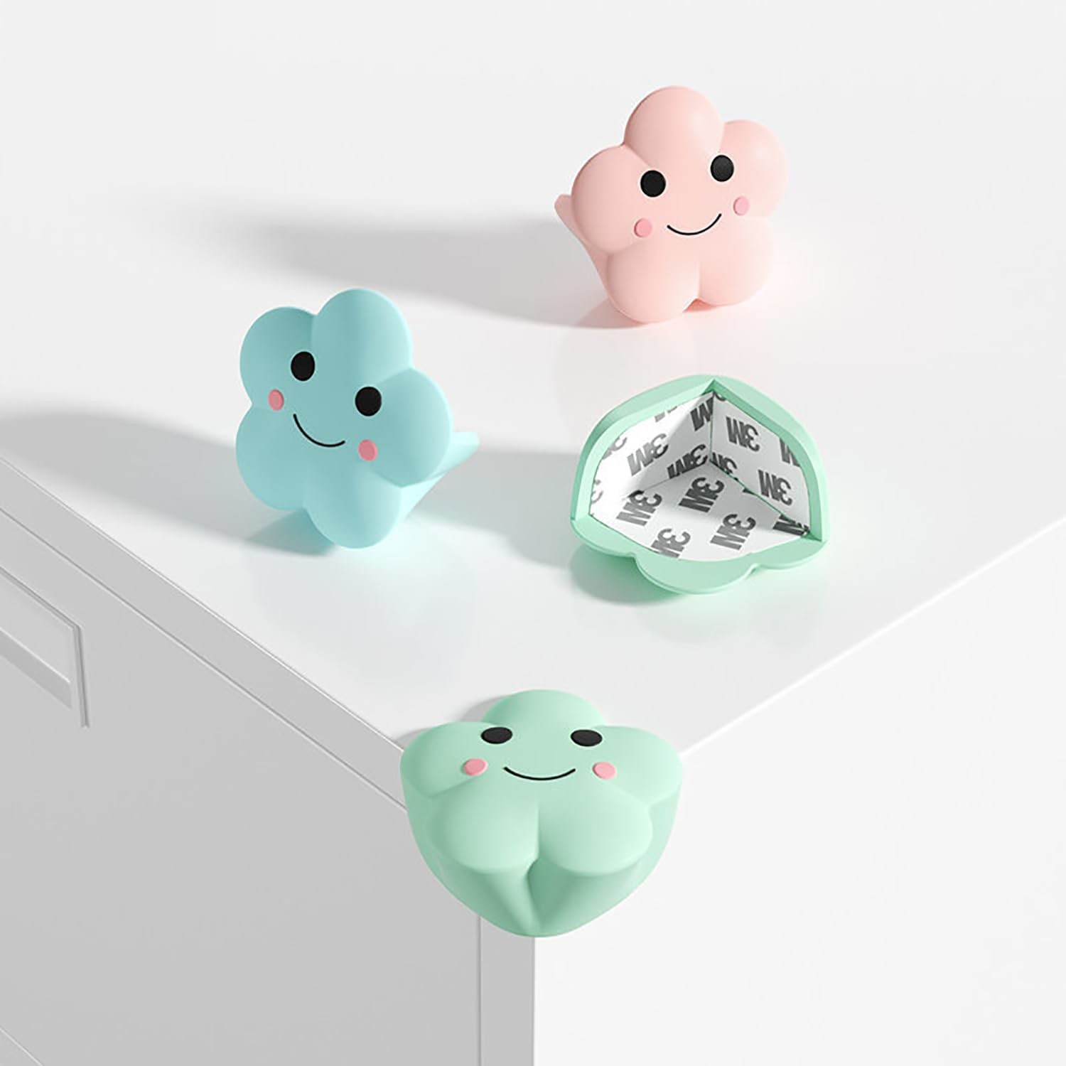 Kids Food Grade Silicone Corner Protectors Furniture Corner Guard Edge Safety Bumpers Adhesive