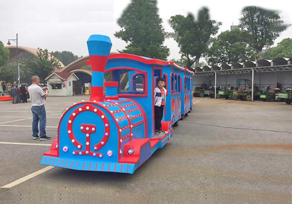 Buy cheap 42 Seat Roundhouse Trackless Trains For Kids 18km/H Speed Exotic Wind Fiberglass from wholesalers