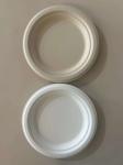 6 Inch Round Disposable Paper Plate Sugarcane Pulp Paper Party Plate Compostable
