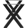 Buy cheap 1000kgs Steel X Frame Table Legs 30 Inch Powder Spraying Black from wholesalers