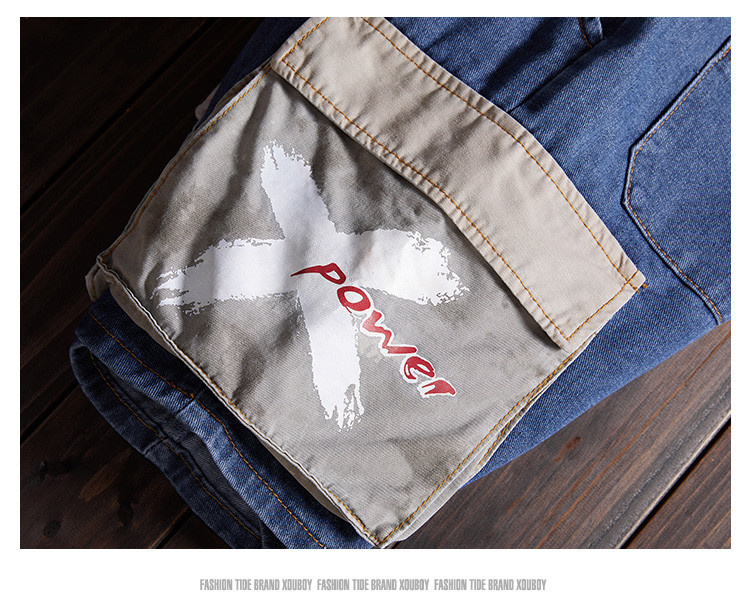 OEM ODM Vintage Washed Distressed Jeans Men'S Lightweight Cargo Shorts For Summer